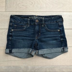 AEO denim roll cuff shorts